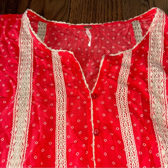 Free People Women’s Peasant Blouse Size S - Picture 3 of 13